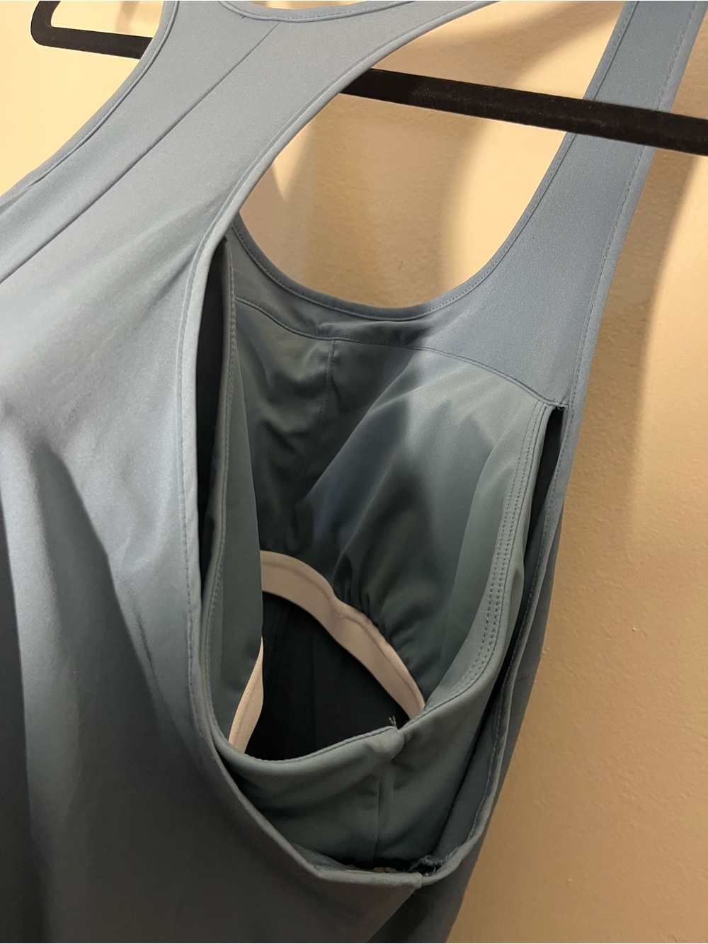 NWT HALARA Breezeful Racerback Pocket High-Low Flowy MIDI Sport Dress Stone Blue - Picture 3 of 11